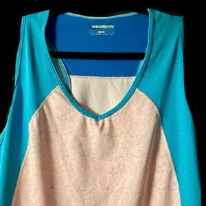 Xersion Teal & Pale Pink Athletic Tank